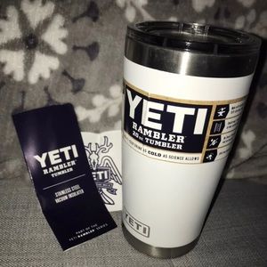 White 20oz Yeti Tumbler